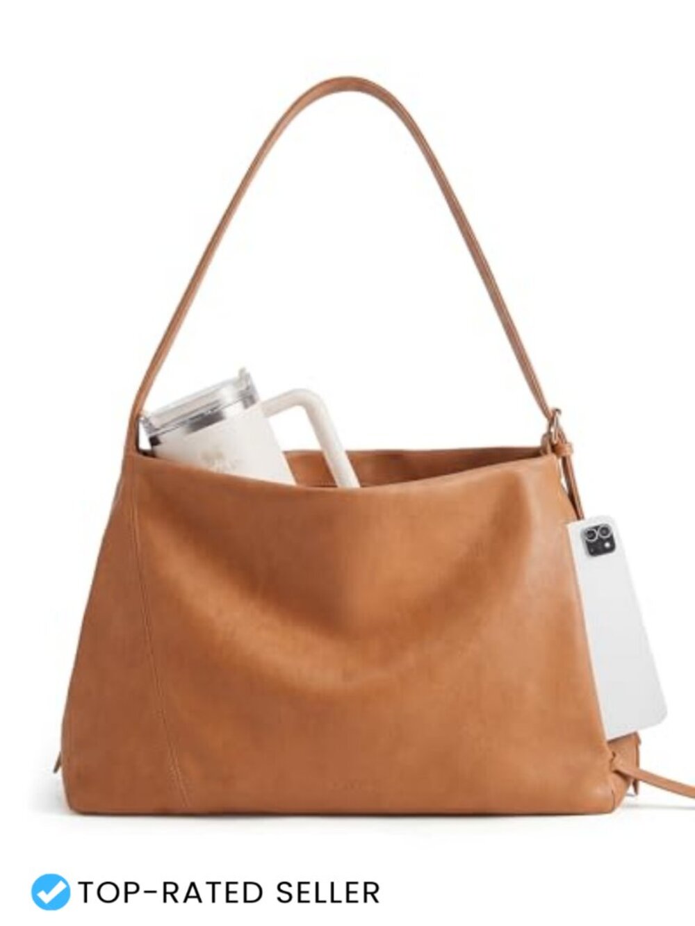 Hobo Shoulder Bag Crossbody Tote Vegan Leather Women Large Multi-Pocket
